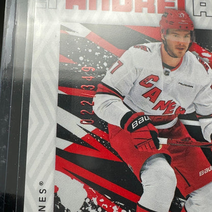 2023-24 UD Credentials ANDREI SVECHNIKOV #16 Red 22/349 - Carolina Hurricanes