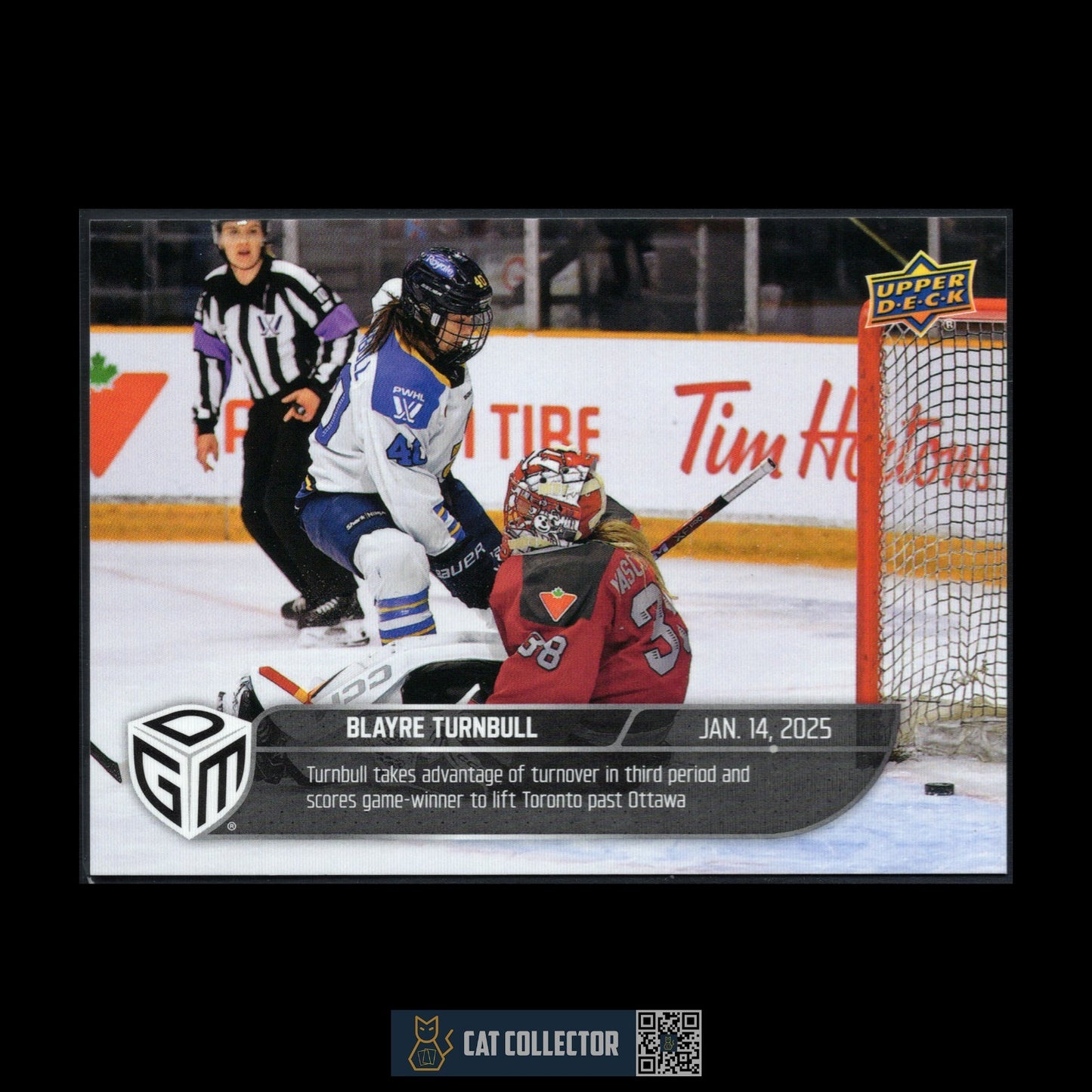 2024-25 UD PWHL Game Dated Moments BLAYRE TURNBULL #11 ONLINE EXCUSIVE!