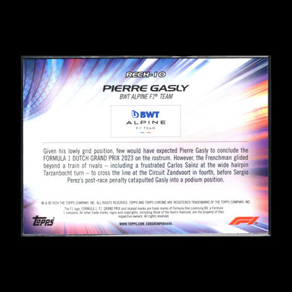 2024 Topps Chrome Formula 1 PIERRE GASLY #RECH-10 F1 Re-Charged