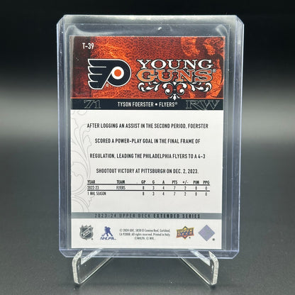 2023-24 UD Extended series TYSON FOERSTER #T-39 Young guns Retro RC