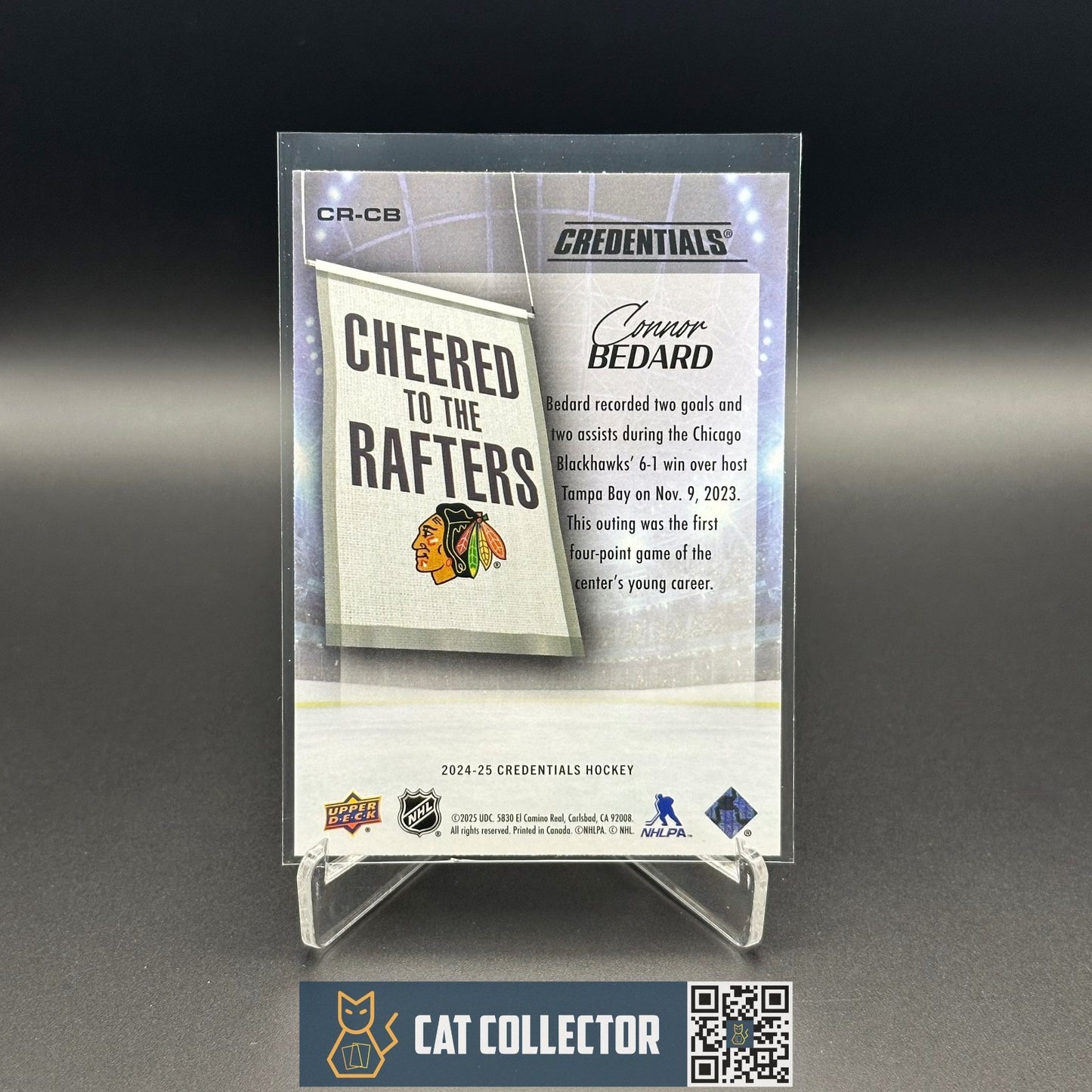 2024-25 UD Credentials CONNOR BEDARD #CR-CB Cheered to the Rafters