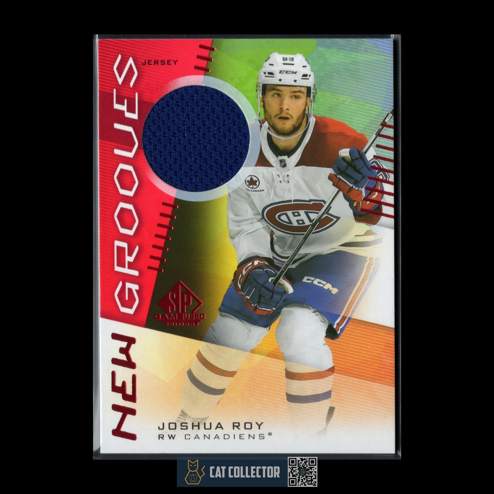 2024-25 UD SP Game Used JOSHUA ROY #NG-12 New Grooves Red Jersey RC Rookie