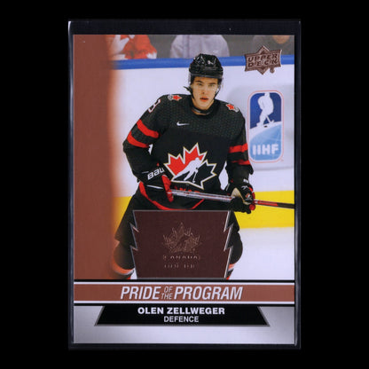 2023 UD Team Canada Juniors OLEN ZELLWEGER #69 Pride of the program Rose Gold