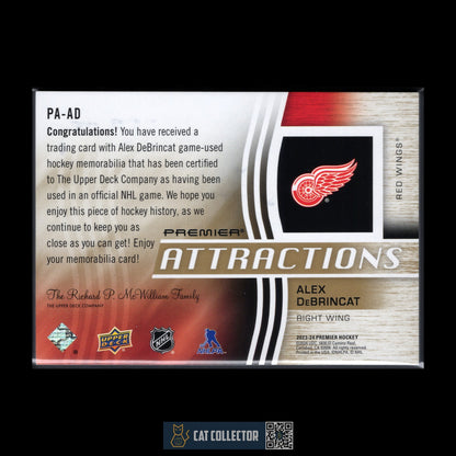 2023-24 UD Premier ALEX DEBRINCAT #PA-AD Attractions Patch /35