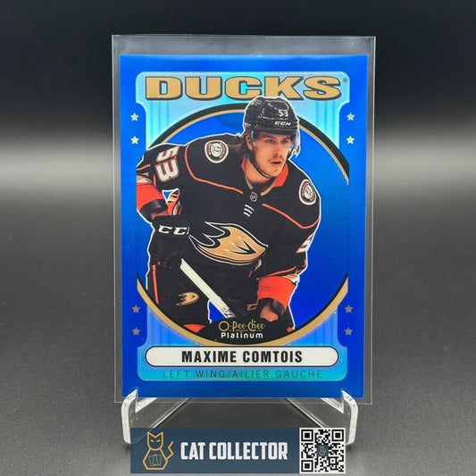 2021-22 O-Pee-Chee Platinum MAXIME COMTOIS #R-22 Retro Blue Rainbow /199