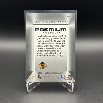 2023-24 SkyBox Metal Universe KEVIN KORCHINSKI #PP-7 Premium Prospects RC