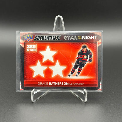 2021-22 UD Credentials DRAKE BATHERSON #3S-6 Third Star of the Night