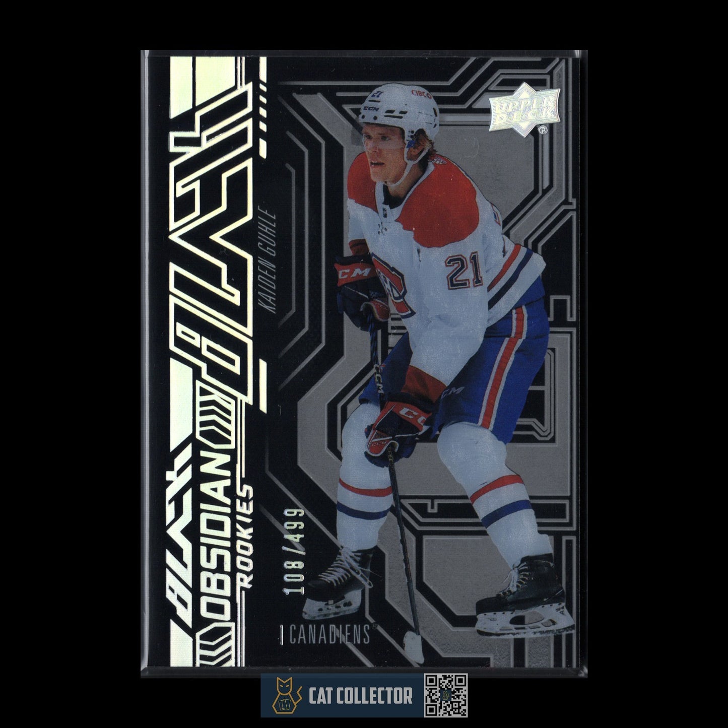 2022-23 UD SPx KAIDEN GUHLE #OR-33 Black Obsidian Rookies RC /499