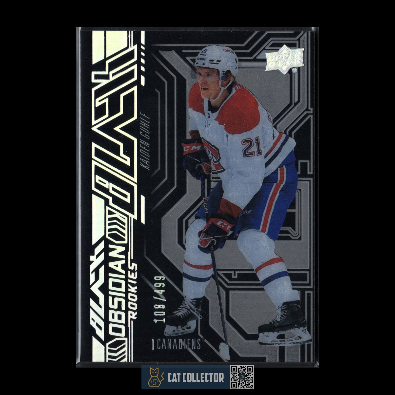 2022-23 UD SPx KAIDEN GUHLE #OR-33 Black Obsidian Rookies RC /499