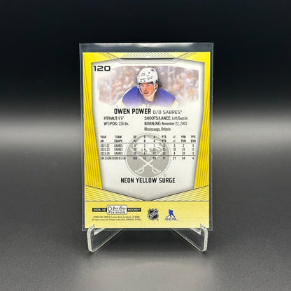 2024-25 O-Pee-Chee Platinum OWEN POWER #120 Neon Yellow Surge - Buffalo Sabres