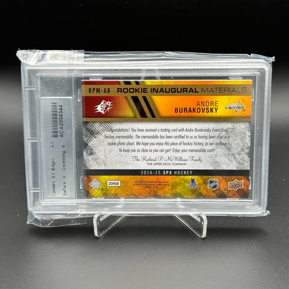 2014-15 UD SPx ANDRE BURAKOVSKY #RPM-AB Rookie Inaugural Materials /99 Patch