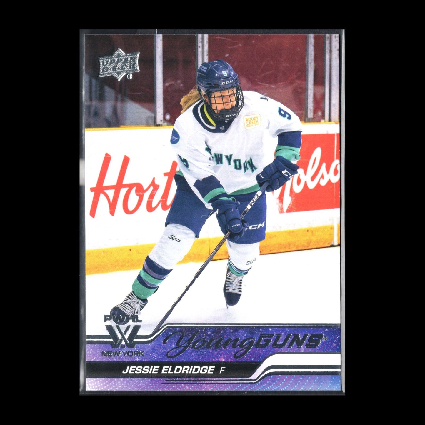 2024-25 UD PWHL JESSIE ELDRIDGE #66 Young guns RC - New York - 1st EDITION!