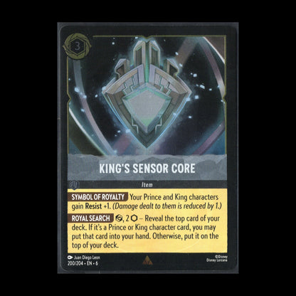 2024 Lorcana Azurite Sea KING'S SENSOR CORE #200 Rare Cold Foil