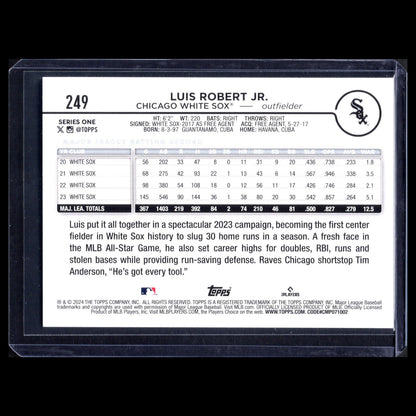 2024 Topps Series 1 LUIS ROBERT Jr. #249 Crackle Foil - Chicago White Sox