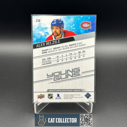2020-21 UD Series 1 ALEX BELZILE #230 Young guns RC Montreal Canadiens