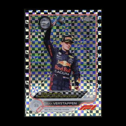 2022 Topps Chrome F1 MAX VERSTAPPEN #167 Grand Prix Winner Checker Flag