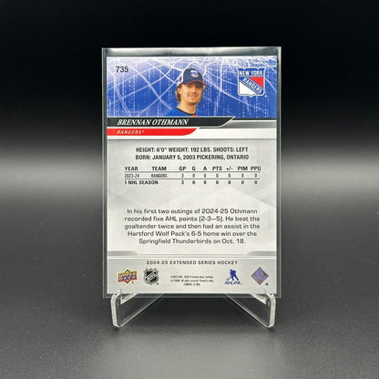 2024-25 UD Extended Series BRENNAN OTHMANN #735 1st Round Draft - NY Rangers
