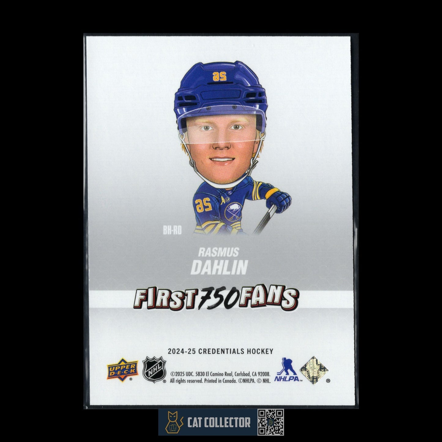 2024-25 UD Credentials RASMUS DAHLIN #BH-RD Arena Giveaways Bobbleheads /750