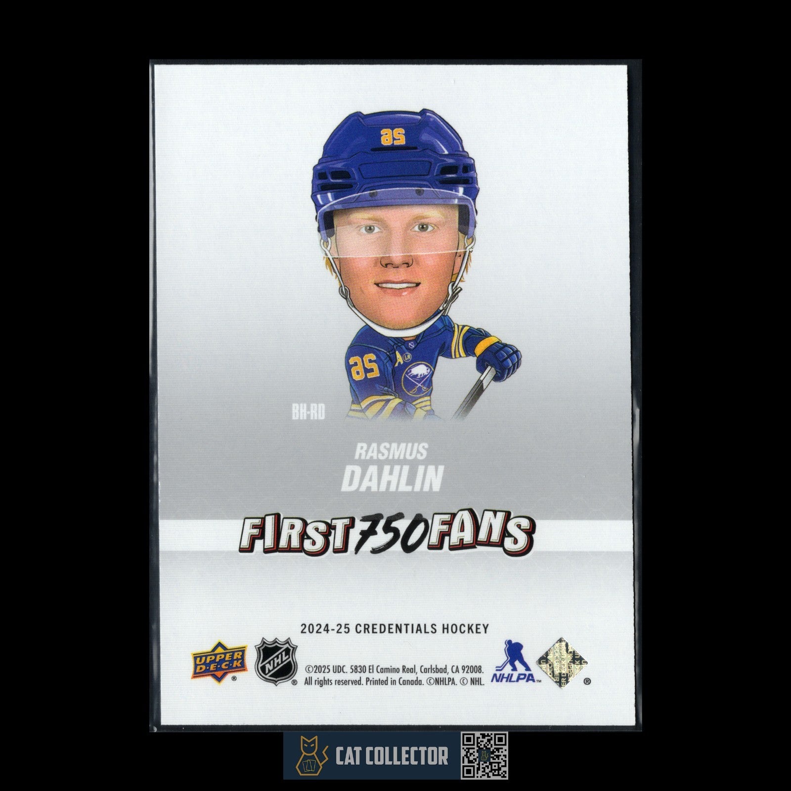 2024-25 UD Credentials RASMUS DAHLIN #BH-RD Arena Giveaways Bobbleheads /750
