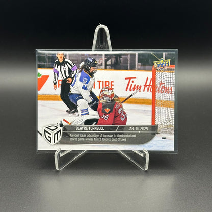 2024-25 UD PWHL Game Dated Moments BLAYRE TURNBULL #11 ONLINE EXCUSIVE!