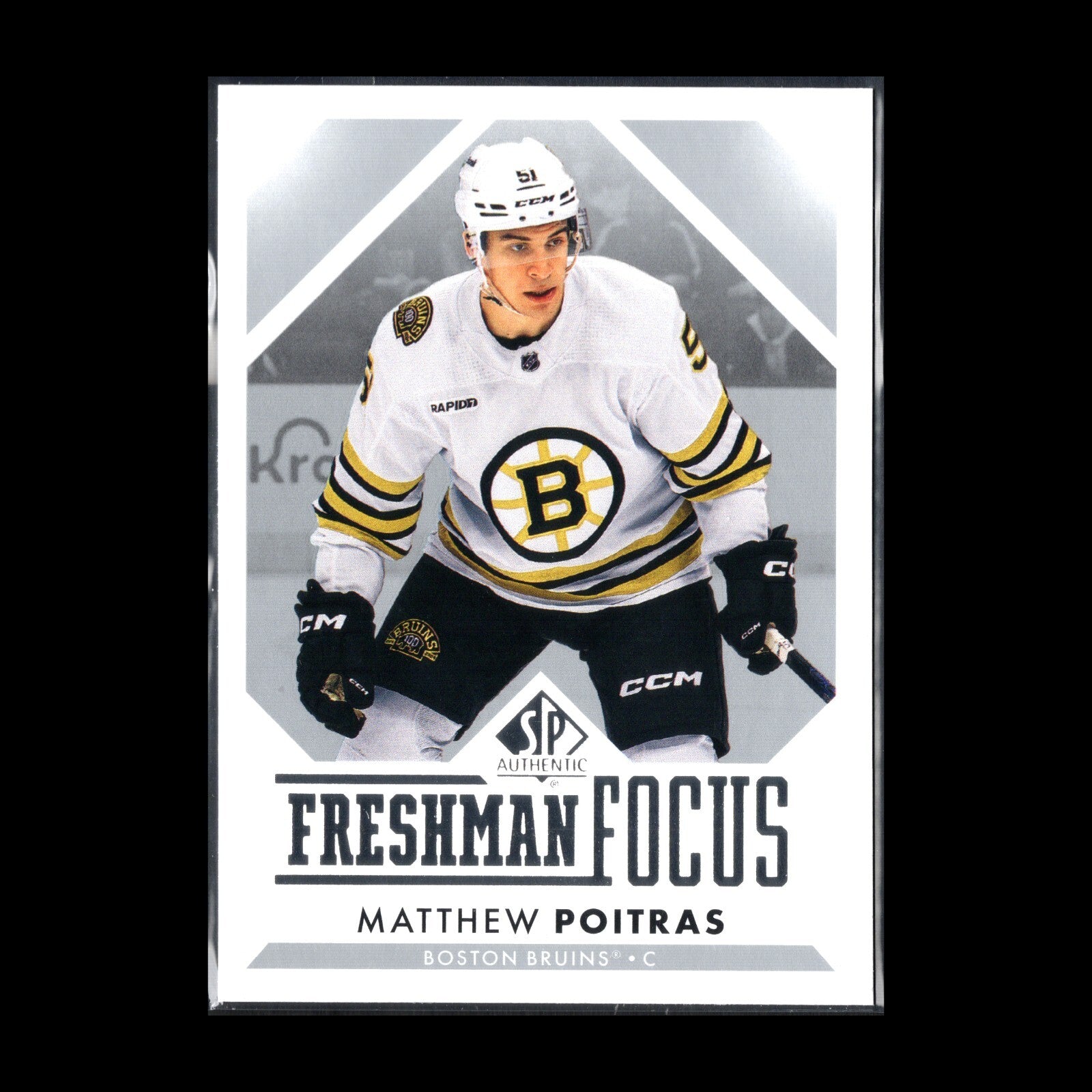 2023-24 UD SP Authentic MATTHEW POITRAS #FF-40 Freshman Focus RC - Boston Bruins