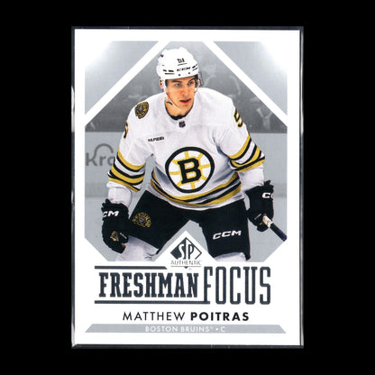 2023-24 UD SP Authentic MATTHEW POITRAS #FF-40 Freshman Focus RC - Boston Bruins