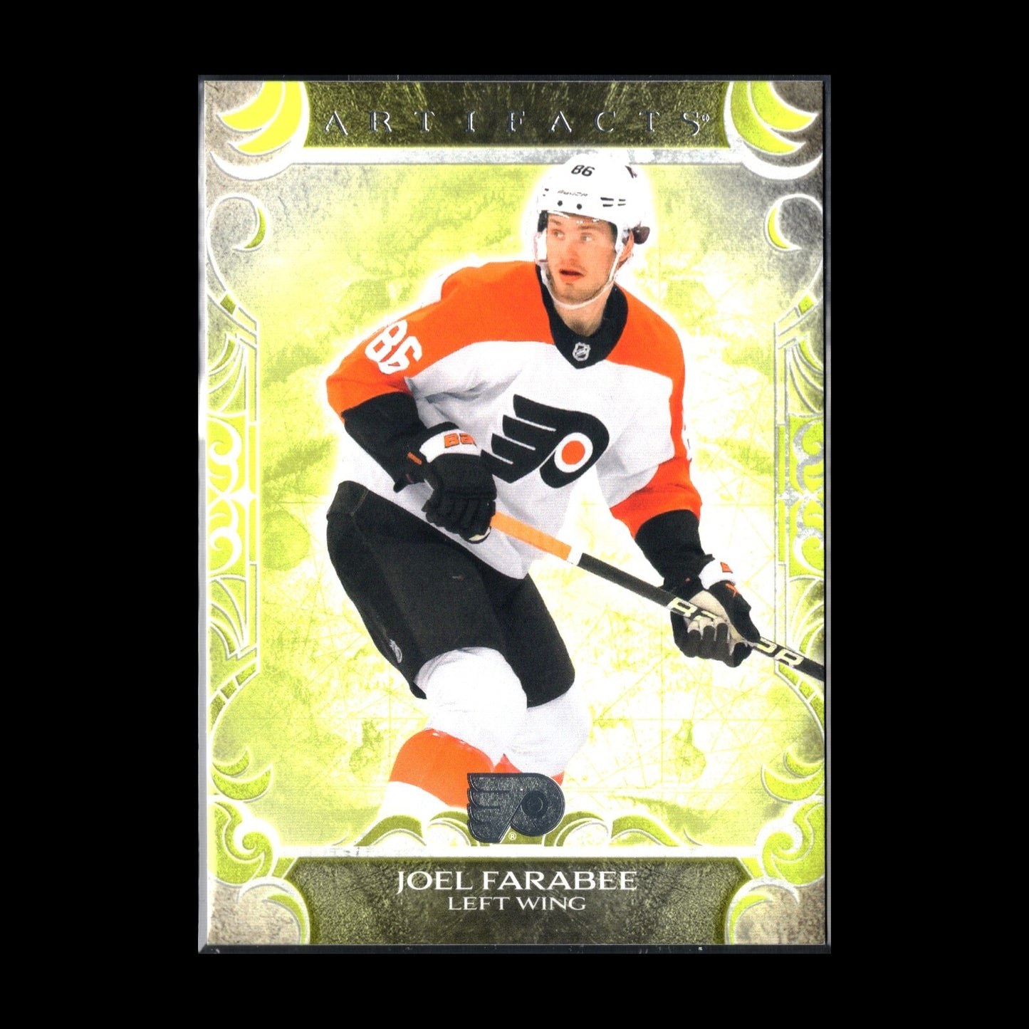 2024-25 UD Artifacts JOEL FARABEE #91 Neon Green - Philadelphia Flyers