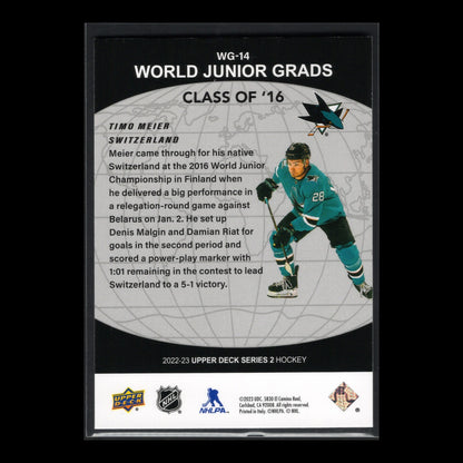 2022-23 UD Series 2 TIMO MEIER #WG-14 World Junior Grads