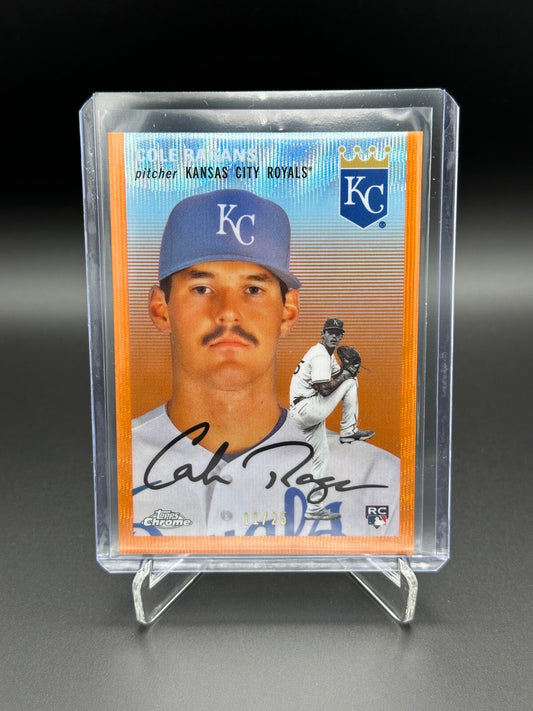 2023 Topps Chrome Platinum COLE RAGANS #170 Orange Wave Refractor RC /25