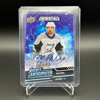2022-23 UD Credentials NICK PERBIX #HA-47 Highly Anticipated AUTOGRAPH