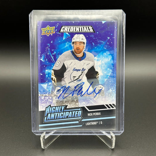 2022-23 UD Credentials NICK PERBIX #HA-47 Highly Anticipated AUTOGRAPH