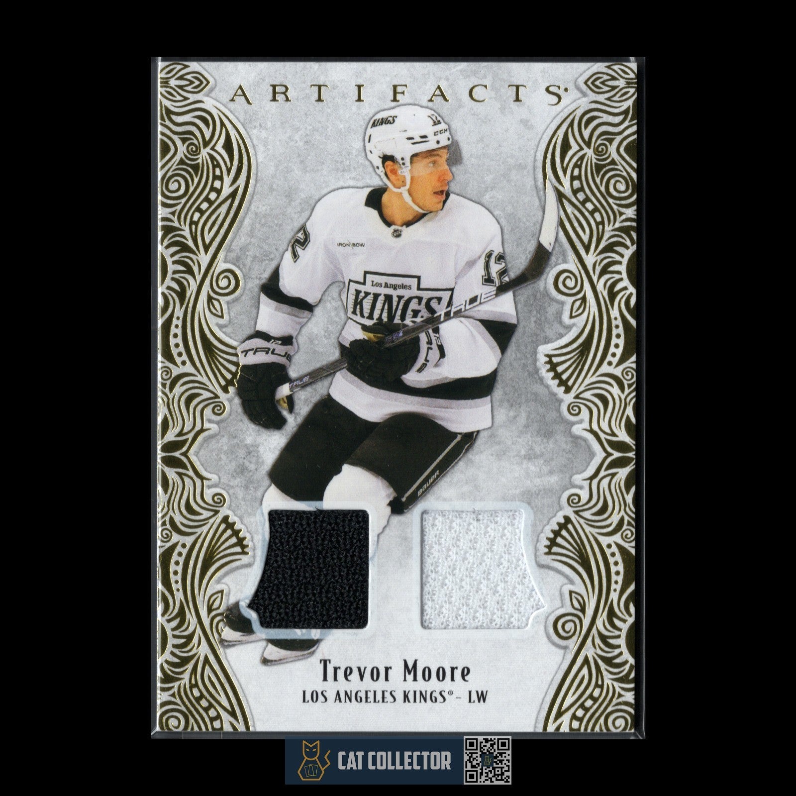 2025-26 UD Artifacts TREVOR MOORE #21 Gold Materials /299 Jersey