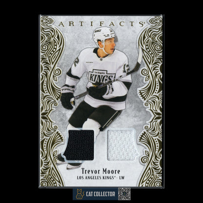 2025-26 UD Artifacts TREVOR MOORE #21 Gold Materials /299 Jersey