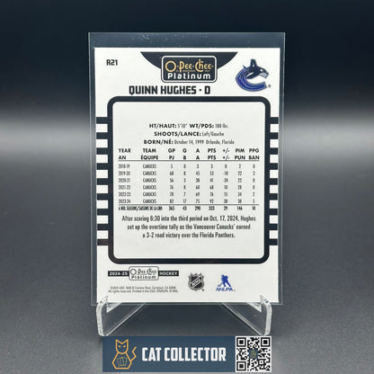 2024-25 O-Pee-Chee Platinum QUINN HUGHES #R21 Retro