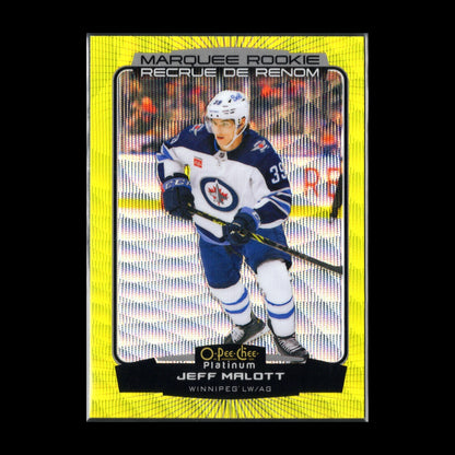 2022-23 O-Pee-Chee Platinum JEFF MALOTT #245 Neon Yellow Surge RC Winnipeg Jets