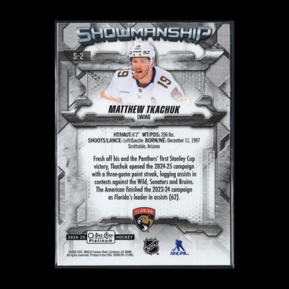 2024-25 O-Pee-Chee Platinum MATTHEW TKACHUK #S-2 Showmanship