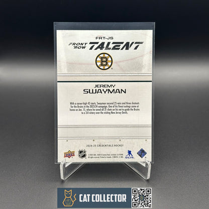 2024-25 UD Credentials JEREMY SWAYMAN #FRT-JS Front Row Talent