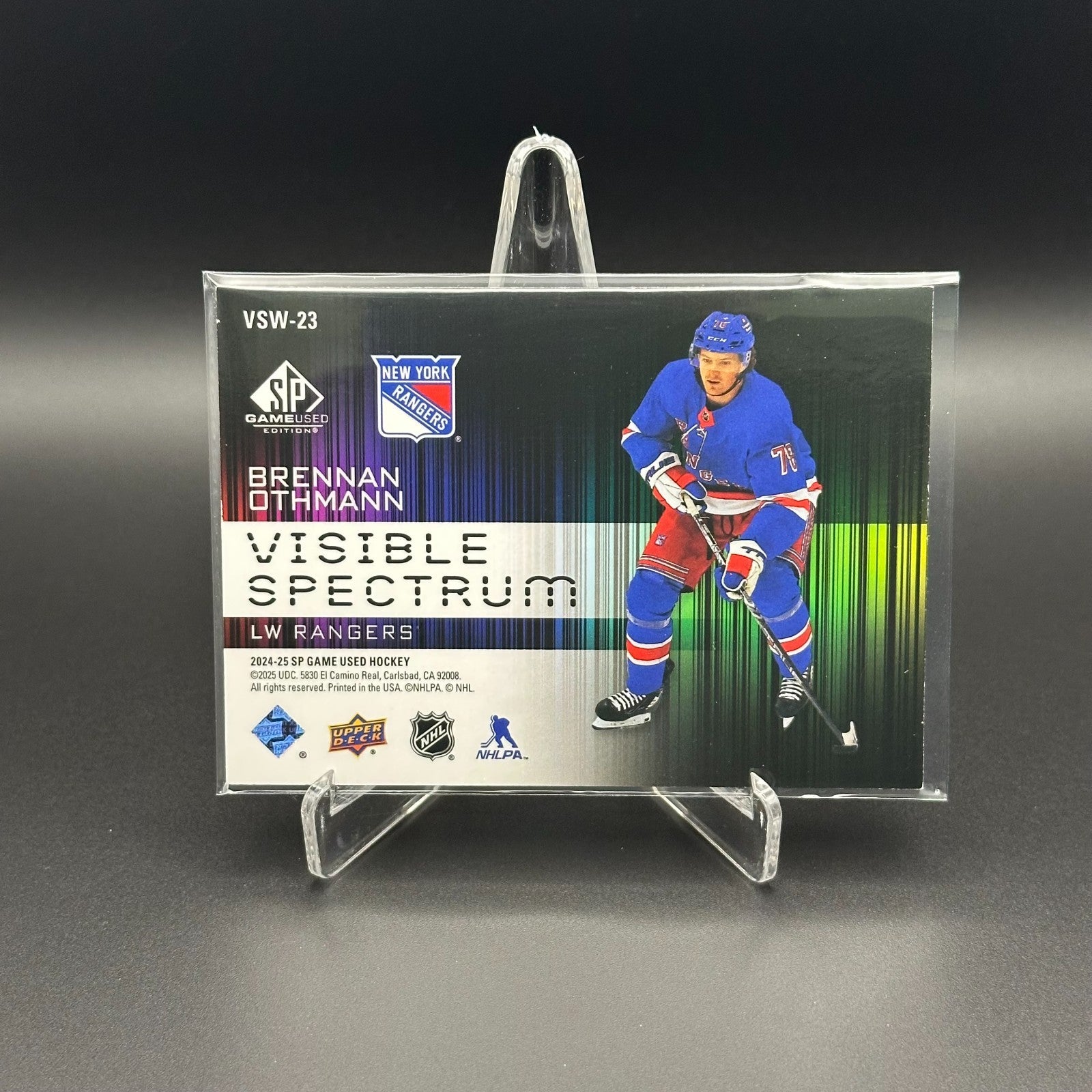 2024-25 SP Game Used BRENNAN OTHMANN #VSW-23 Visible Spectrum White RC 5/10