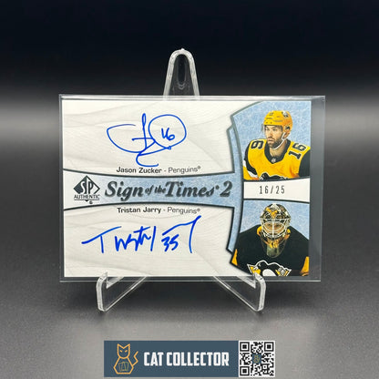 2021-22 SP Authentic J. ZUCKER / T. JARRY #SOTT2-PIT Sign of the Time 2 /25