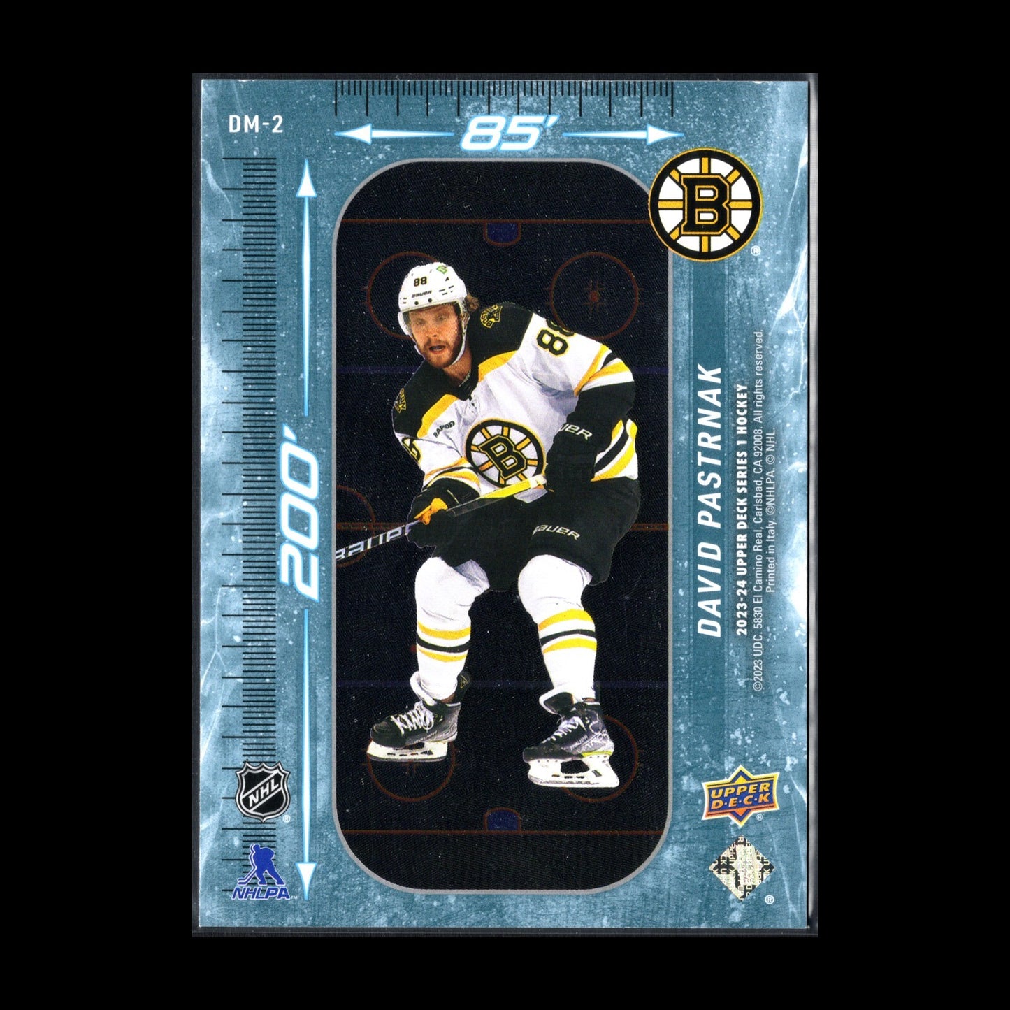 2023-24 UD Series 1 DAVID PASTRNAK #DM-2 200' x 85' - Boston Bruins