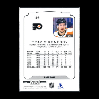 2022-23 O-Pee-Chee Platinum TRAVIS KONECNY #46 Rainbow - Philadelphia Flyers