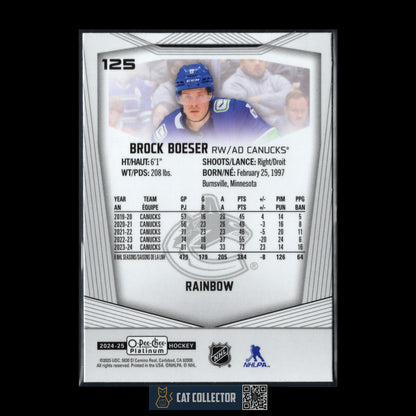 2024-25 O-Pee-Chee Platinum BROCK BOESER #125 Rainbow