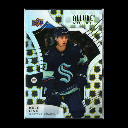 2021-22 UD Allure KOLE LIND #120 NHL Shield 1917 Rookie RC - Seattle Kraken