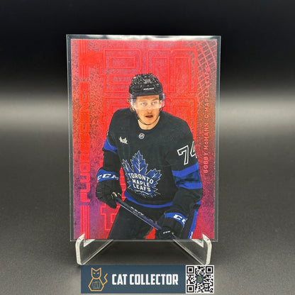 2023-24 UD Series 2 BOBBY MCMANN #F-17 Fluorescence red RC Rookie