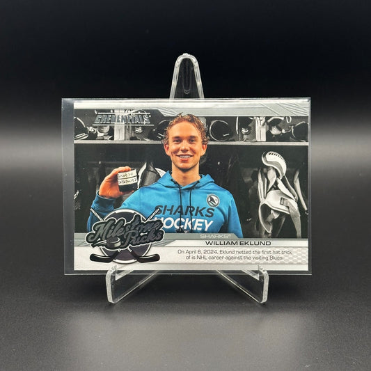 2024-25 UD Credentials WILLIAM EKLUND #MP-WE Milestone Pucks
