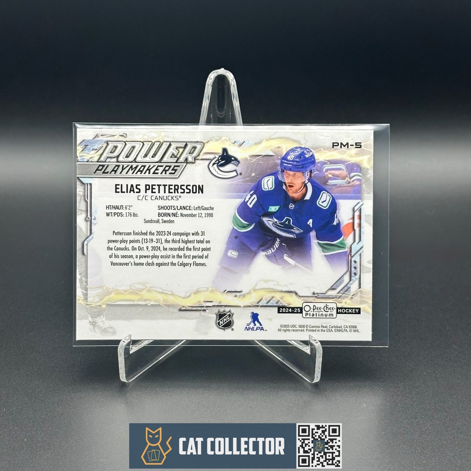 2024-25 O-Pee-Chee Platinum ELIAS PETTERSON #PM-5 Power Playmakers