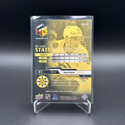 2023-24 UD Series Extended MATTHEW POITRAS #HG-15 HoloGrFX Gold