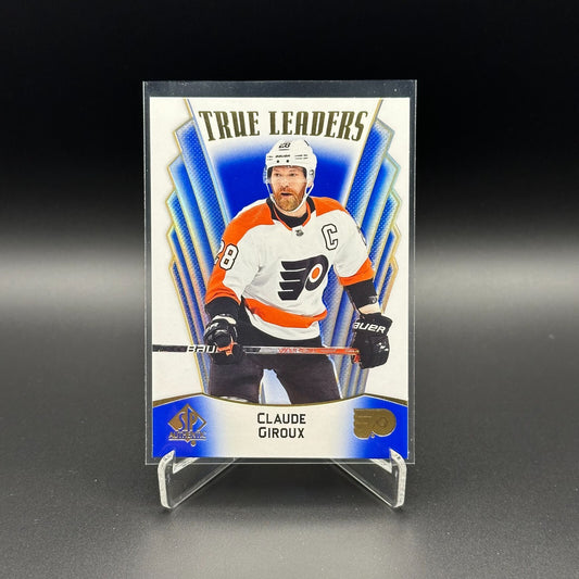 2021-22 UD SP Authentic CLAUDE GIROUX #TL-15 True Leaders Blue parallel