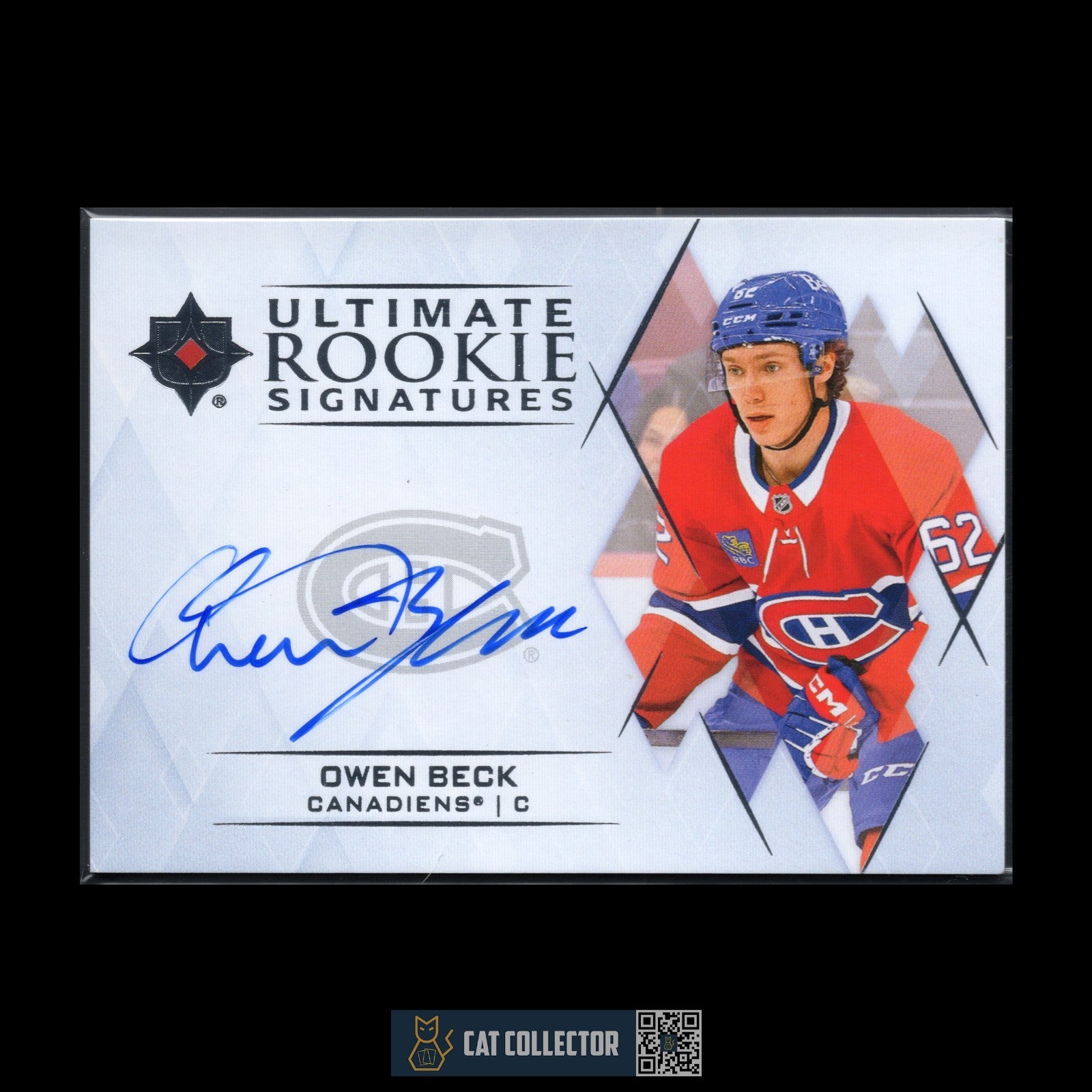 2023-24 UD Ultimate Collection OWEN BECK #URS-OB Ultimate Rookie Signatures RC