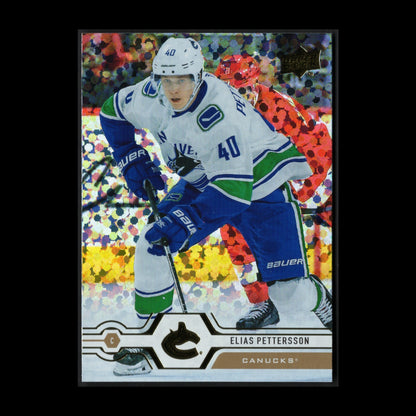 2019-20 UD Series 1 ELIAS PETTERSSON #168 Speckled Rainbow Foil